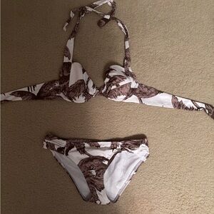 Tommy Bahama Brown and White Bikini Set preowned